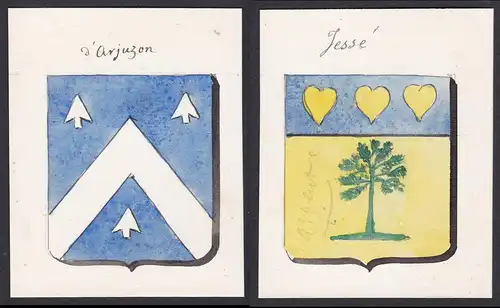 d'Arjuzon / Jesse - Gabriel von Arjuzon Jesse Frankreich France Wappen Adel coat of arms heraldry Heraldik Aqu