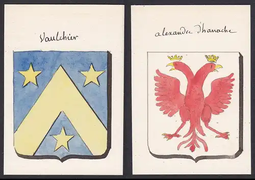 Vaulchier / Alexandre d'Hanache - Vaulchier Alexandre d'Hanache Frankreich France Wappen Adel coat of arms her