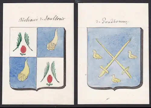 Richard de Soultrait / de Prudhomme - Richard de Soultrait Prudhomme Frankreich France Wappen Adel coat of arm