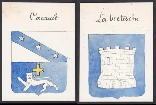 Cacault / La bretesche - Jean-Baptiste Cacault Bretesche Frankreich France Wappen Adel coat of arms heraldry H