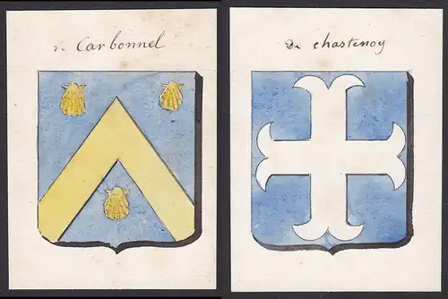 de Carbonnel / de chastenoy - Carbonnel Chastenoy Frankreich France Wappen Adel coat of arms heraldry Heraldik