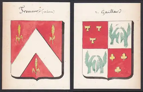 Froment (valence) / de Gaillard - Gaillard de Froment Frankreich France Wappen Adel coat of arms heraldry Hera