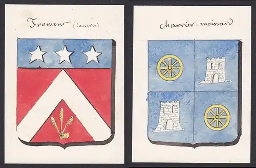 Froment (langres) / charrier-moissard - Charrier de Moissard de Froment Frankreich France Wappen Adel coat of