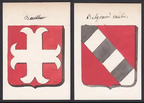 Belgrand vaubois / Bouillet - Claude-Henri Belgrand de Vaubois Bouillet Frankreich France Wappen Adel coat of