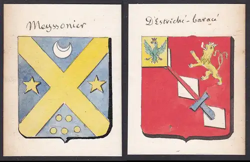 Meyssonier / D'Estriche'-barace' - d'Estriché de Baracé Meyssonier Frankreich France Wappen Adel coat of arms