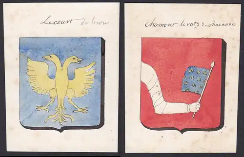 chamont le ratz de chavannes / Lecourt - Chaumont Chavanne le Court Frankreich France Wappen Adel coat of arms