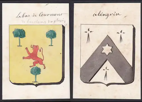 alingrin / Lebas de Coutmont - Alingrin Lebas de Courmont Frankreich France Wappen Adel coat of arms heraldry