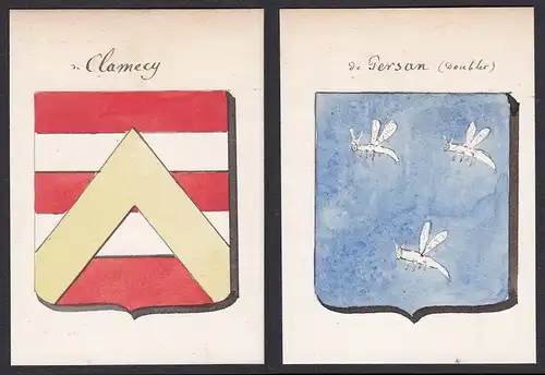 de Clamecy / de Persan (Doubler) - Clamecy Persan Frankreich France Wappen Adel coat of arms heraldry Heraldik
