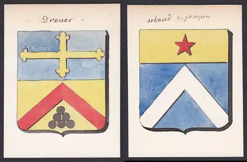 Drouot / arbaud de jouyues - Drouot Arbaud-Jouques Frankreich France Wappen Adel coat of arms heraldry Heraldi