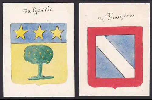de Fougères / Du Garric - de Fougères Garric Frankreich France Wappen Adel coat of arms heraldry Heraldik Aqua