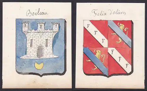 Felix d'Olieres / Boileau - Louis Nicolas Victor de Félix dOllières Nicolas Boileau Frankreich France Wappen