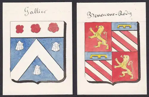 Gallier / Benavent-Rodez - Gallier Rodez-Benavent Frankreich France Wappen Adel coat of arms heraldry Heraldik