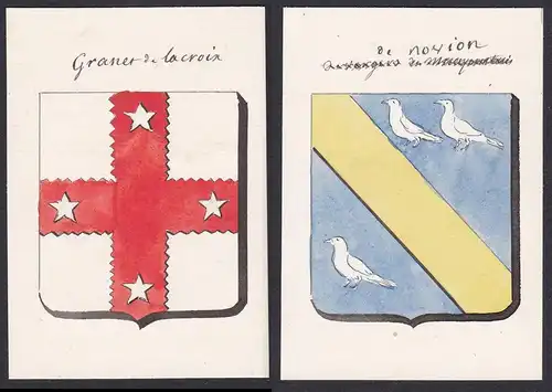 Graner de la croix / de noyion - de Noyon Graner Frankreich France Wappen Adel coat of arms heraldry Heraldik