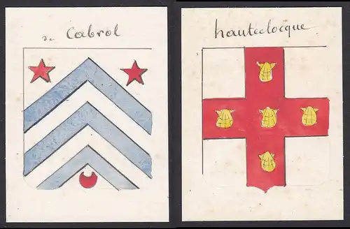 hauteclocque / de Cabrol - Hauteclocques Artois Cabrol Frankreich France Wappen Adel coat of arms heraldry Her