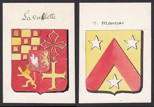 La Valette / de maussac - la Valette de Maussac Frankreich France Wappen Adel coat of arms heraldry Heraldik A
