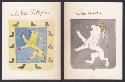 de la fitte Bellepore / de la mothe - Bellepore La Motte Frankreich France Wappen Adel coat of arms heraldry H