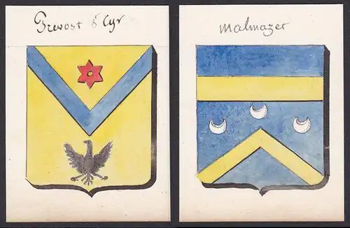 Prevost St. Cyr / malmazet - Prévost de Saint-Cyr Malmazet Frankreich France Wappen Adel coat of arms heraldry