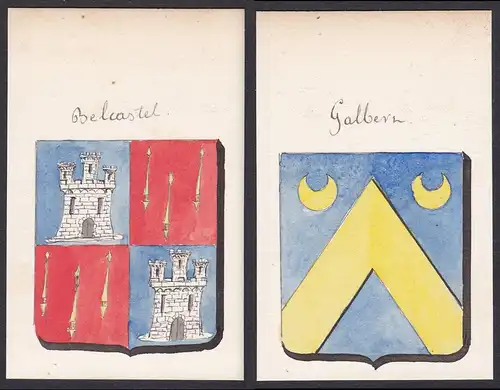 Beleastel / Galbert - Beleastel Galbert France Frankreich Wappen Adel coat of arms heraldry Heraldik Aquarell