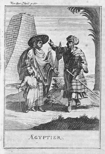 Aegyptier - Egypt Ägypten Afrika Africa Kairo Cairo Kostüme costumes Kupferstich engraving