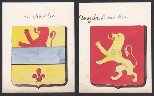 de chambre / Danzel de Beaulien - Danzel de Beaulien de Chambre Frankreich France Wappen Adel coat of arms her