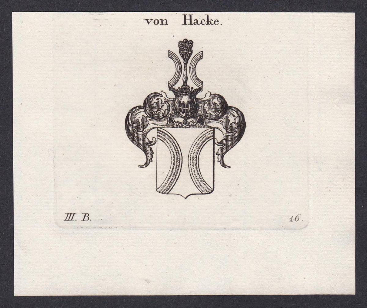von Hacke Haake Hake Hacke Wappen Adel coat of arms heraldry Heraldik