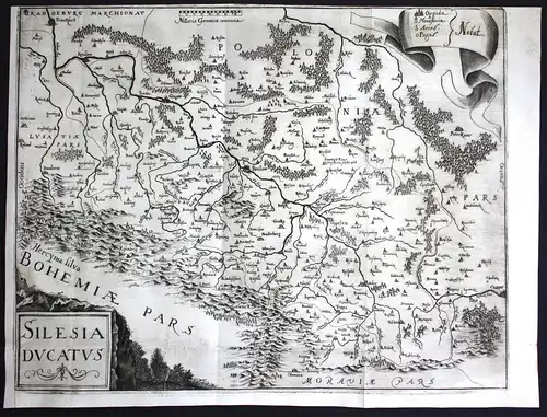 Silesia Ducatus - Schlesien Silesia Deutschland Germany Polen Poland Bohemia Böhmen Glogów Frankfurt Karte map