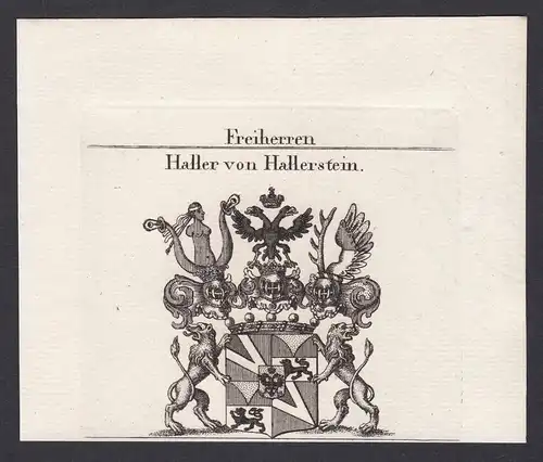 Freiherren Haller von Hallerstein - Haller von Hallerstein Wappen Adel coat of arms heraldry Heraldik Kupferst