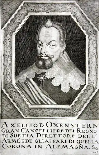 Axelliod Oxenstern - Axel Oxenstierna Reichskanzler Kanzler chancellor Schweden Sweden Sverige Kupferstich