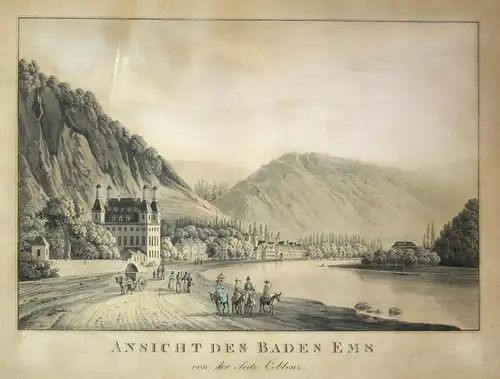 Ansicht des Bades Ems von der Seite Coblenz - Bad Ems Koblenz Rheinland-Pfalz Deutschland Germany See sea Ansi