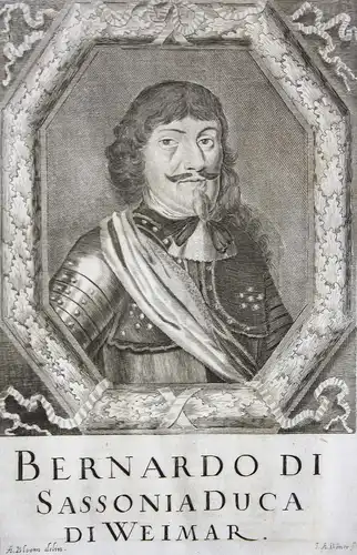 Bernardo di Sassonia duca du Weimar - Bernhard von Sachsen-Weimar Herzog duke Franken Franconia Sachsen Saxony