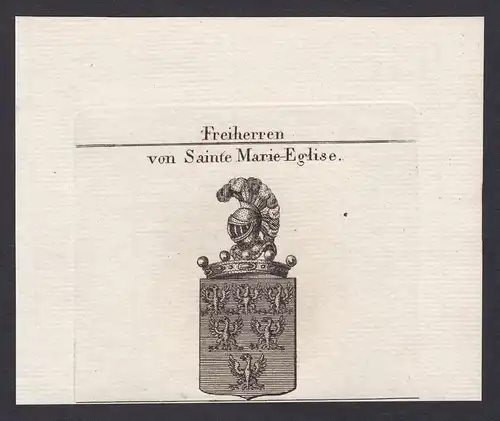 Freiherren von Sainte Marie-Eglise - Sainte Marie-Eglise Sainte-Mère-Église Wappen Adel coat of arms heraldry