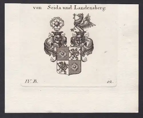 Von Seida und Landensberg - Franz Eugen Seida Landensberg Rheinberg Wappen Adel coat of arms heraldry Heraldik