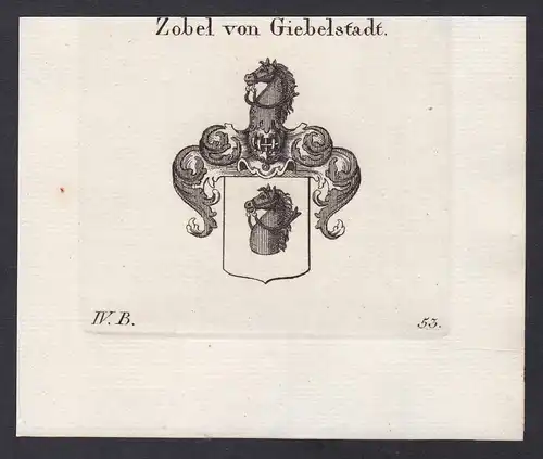 Zobel von Giebelstadt - Zobel Giebelstadt Schwaben Franken Wappen Adel coat of arms heraldry Heraldik Kupferst