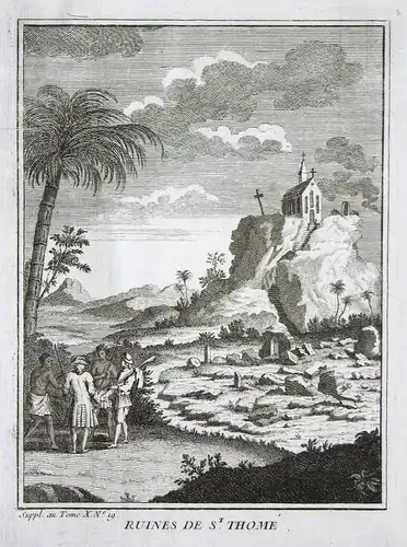 Ruines de St. Thome - St. Thomas Indien India Ansicht view Kupferstich antique print