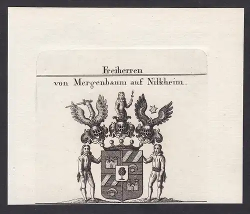 Freiherren von Mergenbaum auf Nilkheim - Mergenbaum Nilkheim Wappen Adel coat of arms heraldry Heraldik Kupfer