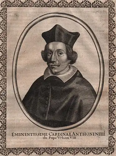 Eminentissime Cardinal Anthonineue du Pape Urbani VIII - Papa Urbano VIII (1568-1644) Papst Urban Pope Portrai