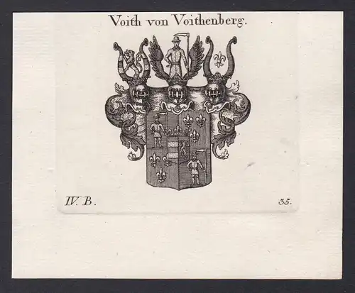 Voith von Voithenberg - Voith von Voithenberg Wappen Adel coat of arms heraldry Heraldik Kupferstich antique p