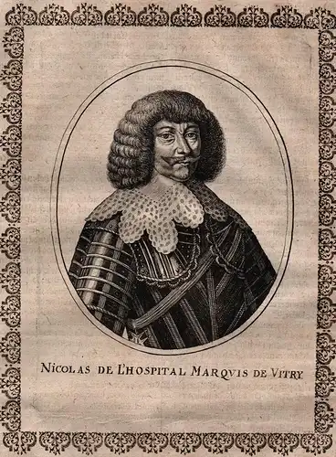 Nicolas de L'Hospital Marquis de Vitry - Nicolas de LHospital (1581-1644) Portrait   copper