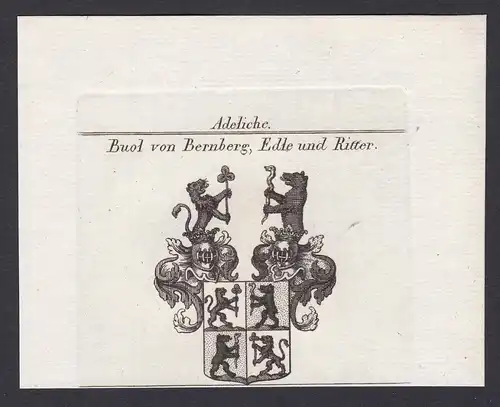 Buol von Bernberg, Edle und Ritter - Buol-Berenberg Buol Schweiz Svizzera Wappen Adel coat of arms heraldry He