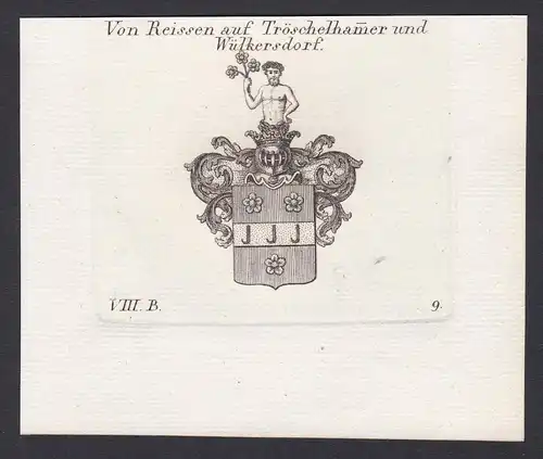 Von Reissen auf Tröschelhamer und Wülkersdorf - Troschelhammer Reissen Wulkersdorf Wappen Adel coat of arms he