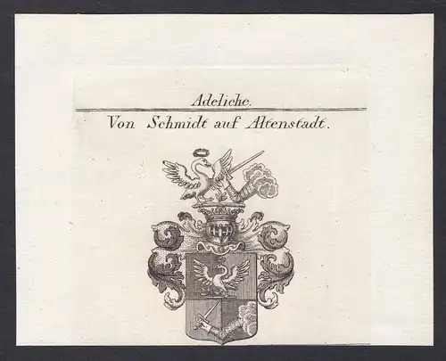 Von Schmidt auf Altenstadt - Schmidt Schmitt Altenstadt Wappen Adel coat of arms heraldry Heraldik Kupferstich