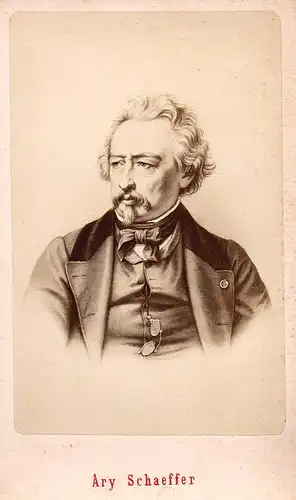 Ary Scheffer (1795-1858) - Maler painter Kunstler artist Portrait CDV Foto Photo vintage