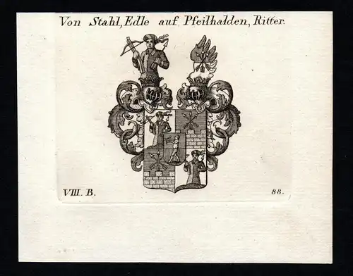 Von Stahl, Edle auf Pfeilhalden, Ritter - Stahl Pfeilhalden Baden-Württemberg Wappen Adel coat of arms heraldr