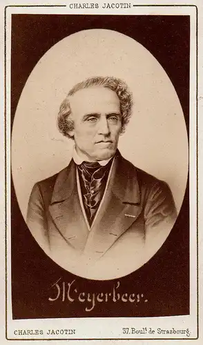 Giacomo Meyerbeer (1791-1864) - Pianist Komponist composer Portrait CDV Foto Photo vintage