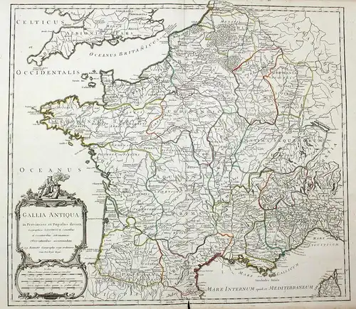 Gallia Antiqua in Provincias et Populos divisa, Geographicis Sansonum Conatibus et recentioribus Astronomicis