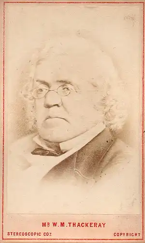 William Makepeace Thackeray (1811-1863) - Schriftsteller novelist writer Portrait CDV Foto Photo vintage