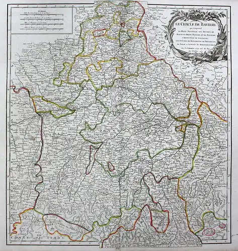 Le Cercle Baviere qui comprend le haut Palatinat, les Duchées de haute et basse Baviere et de Neuburg, l'Arche