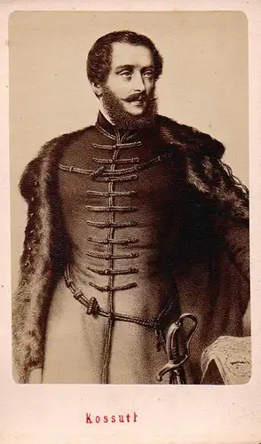 Lajos Kossuth (1802-1894) - Politiker politicien politician Rechtsanwalt Anwalt lawyer Portrait CDV Foto Photo