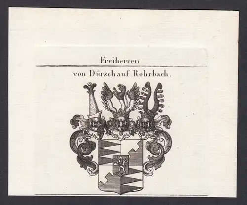 Freiherren von Dürsch auf Rohrbach - Dürsch Rohrbach Bayern Wappen Adel coat of arms heraldry Heraldik Kupfers