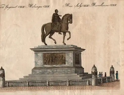 Verm. Gegenst. CXXII - Die Statue Joseph II vor der Kaiserlichen Burg in Wien - Josefplatz Joseph II Statue Wi